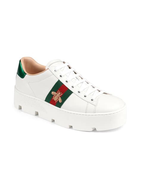 gucci new ace bee sneakers|gucci ace sneakers platform.